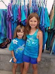 Girls' Tank & Short Sleeve Shirt with 2 Dolphins