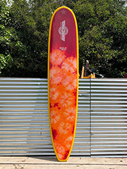 Custom Tie-Dyed Kona Cotton, used as a laminate for the decks of surfboards for Walden Surf Company